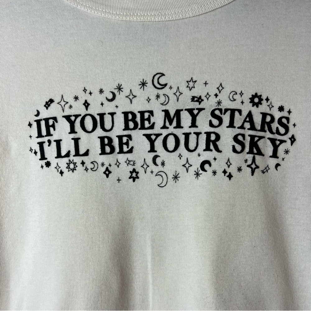 PacSun PS/LA Women’s XS If You Be My Stars, I’ll Be Your Sky Baby Tee